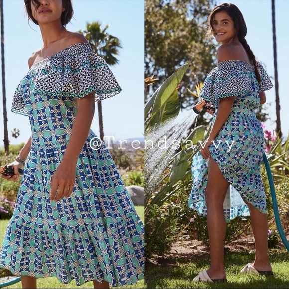 Anthropologie Ro's Garden Jenna Coverups Dress Off The Shoulder Size M NWT - Picture 1 of 5
